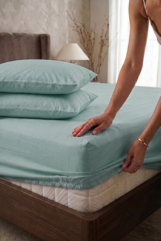 طقم ملاءات سرير قطنية مفردة من رانفورس - 100x200 + 30 سم (ملاءة سرير + غطاء وسادة)