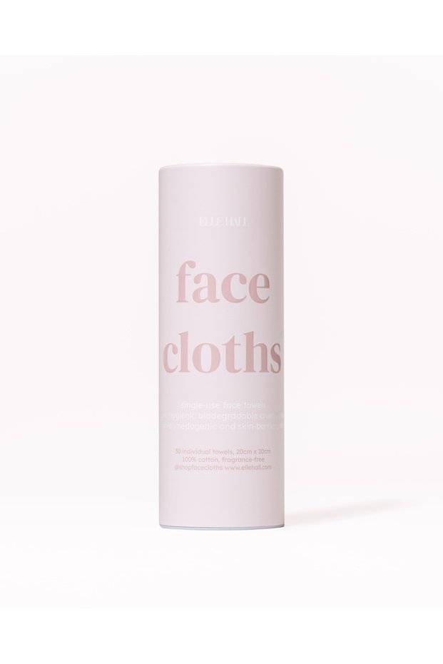 100% Cotton Face Cloths – Soft Disposable Biodegradable Facial Towels for Gentle Cleansing, Makeup Removal, Travel and Daily Skin Care – 30 Towel