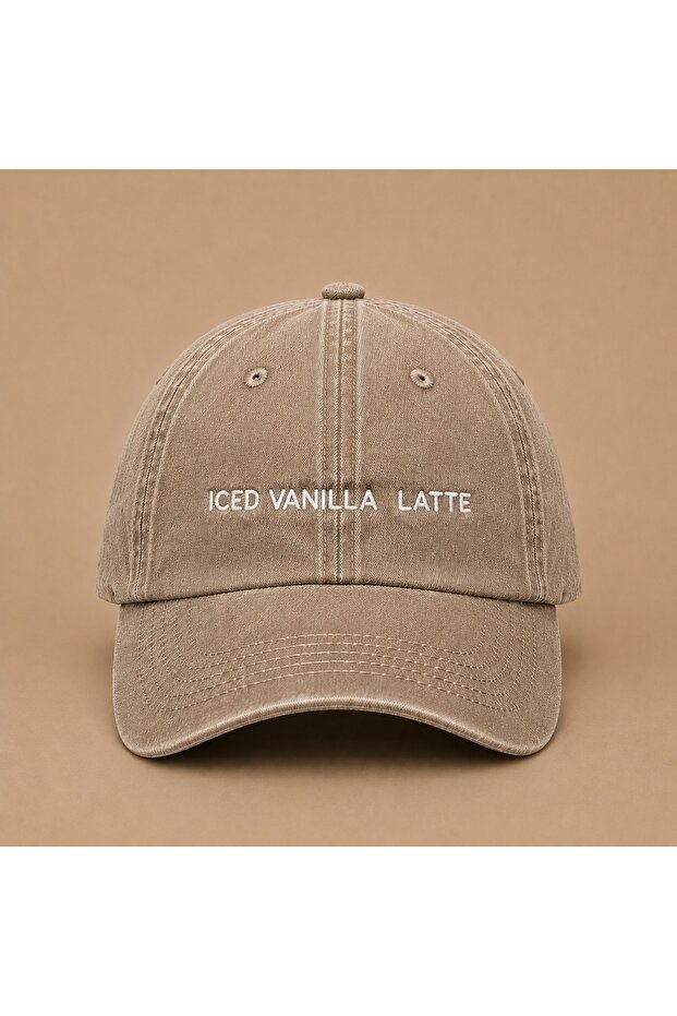 Iced Vanilla Latte Written Vintage Washed Hat