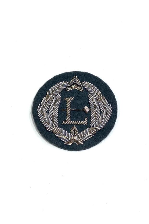 Silver Embroidered Blazer Coat Crest / Coat Crest / 5.5 cm / Smoked