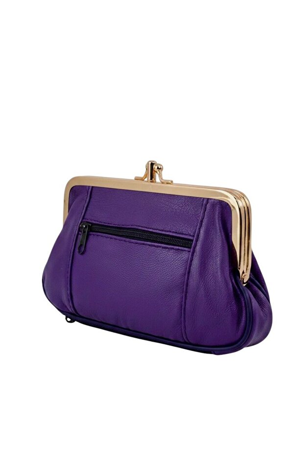 Genuine Leather Women's Wallet with Clip