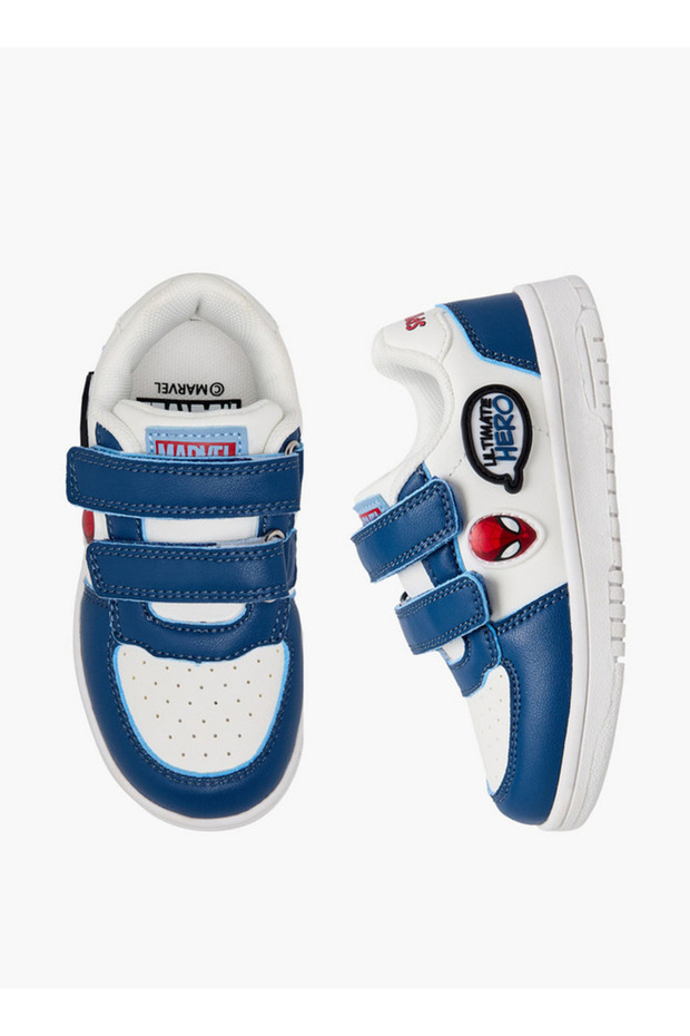 Boys Spider-Man Applique Hook & Loop Ankle Sneakers