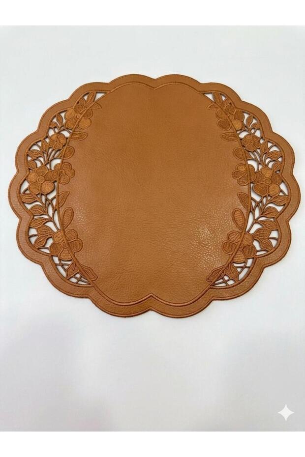 قطعة واحدة من طقم سوبرا أمريكان مطرز يدويًا من الجلد الصناعي بتصميم إكليل الجبل، قابل للاستخدام على الوجهين.
