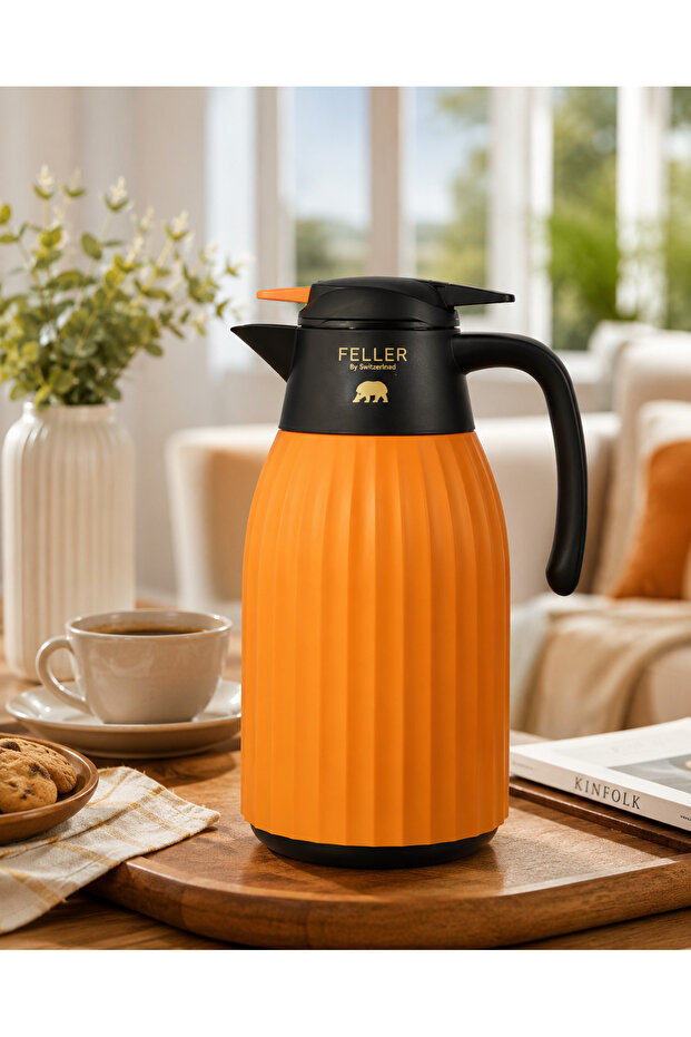 1.5 Liter Thermos Double Layer Vacuum Flask with Glass Inner Chamber, Keeps Hot for 24 Hours, Keeps Cold for 24 Hours, Tea, Coffee, Water Thermos