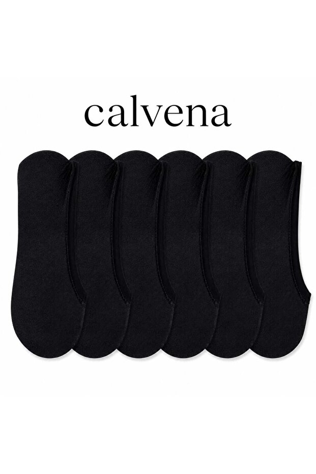 Women's 6 Pairs of Black, Thin Tulle Suba Socks