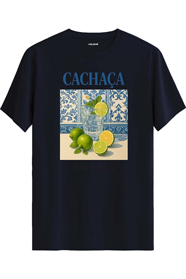 تي شيرت مطبوع عليه Cachaça Made Brazil