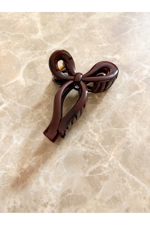 Bowknot Latch Buckle Brown Large Size
