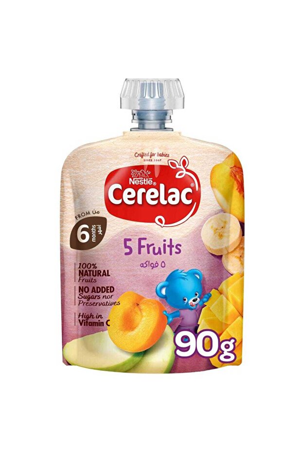 Cerelac Puree 5 Fruits 90g +6Months