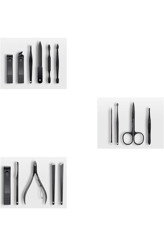 Limpia 15 in 1 Manicure & Pedicure Kit, Stainless Steel PU Leather Nail Clipper Set, Unisex Portable Travel Grooming Kit, Facial, Cuticle and Nail Care