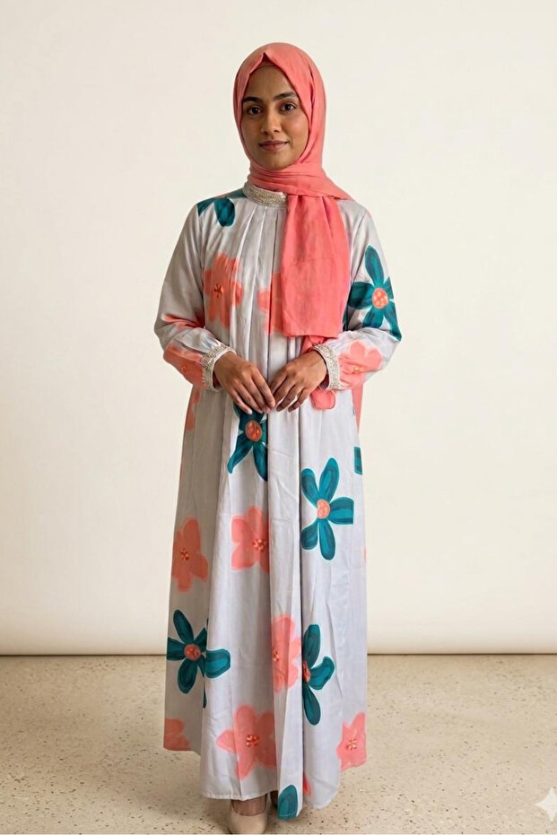 Maci dress with beaded work free size