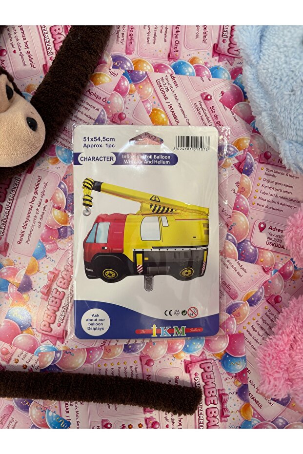 Crane Truck Foil Balloon 51X54,5Cm