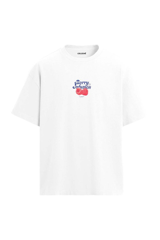 Berry Infusion Design Oversize T-Shirt