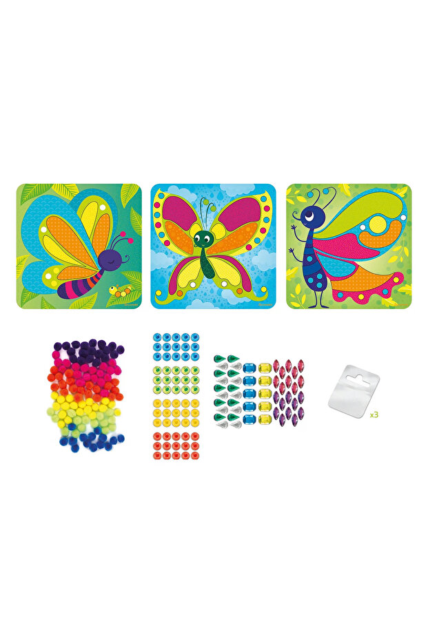 Set creativ de pompoane, Fluturi - 4