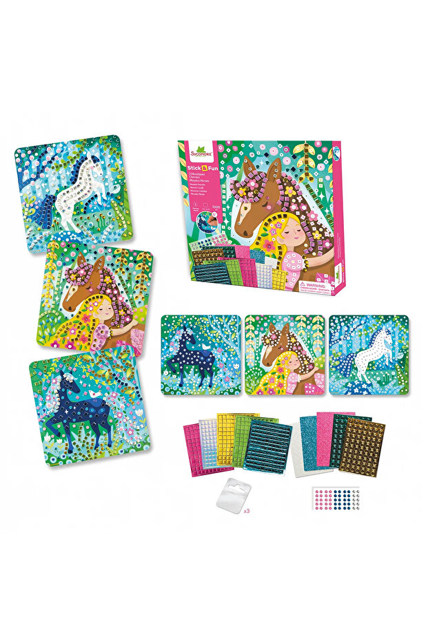 Set mozaic creativ, Cai, 1000 piese - 2