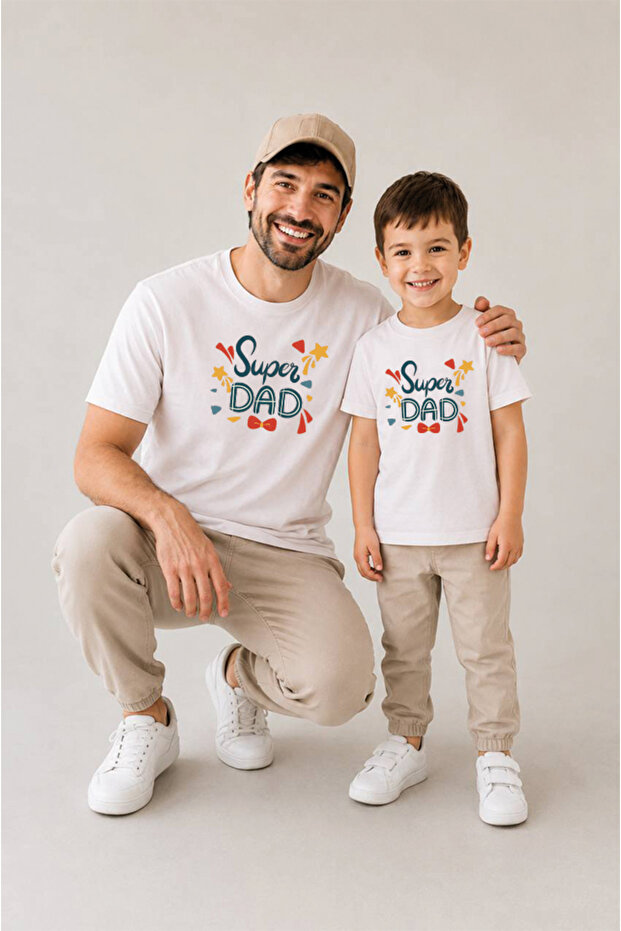 Father Son Combination Sold as a Single Item 100% Cotton Oversize T-Shirt Father's Day Gift