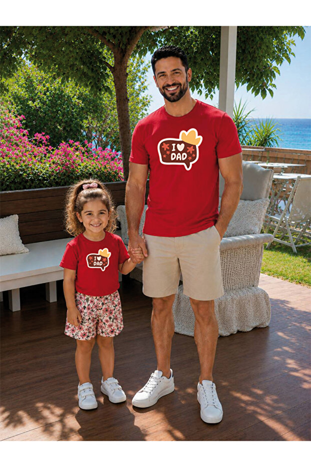 Father Daughter Combination Sold as a Single Item 100% Cotton Oversize T-Shirt Father's Day Gift