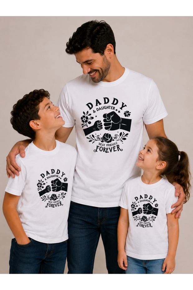 Father's Day Daddy Forever Printed T-Shirt (Order 2 Pieces for a Combination)
