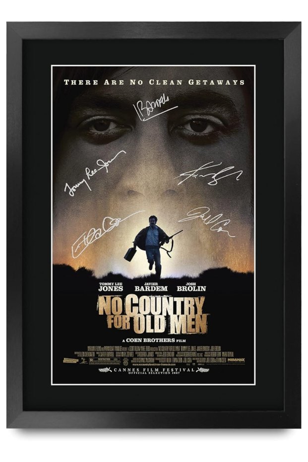 FR A3 No Country for Old Men Gifts Printed Poster Signed Autograph Picture for Movie Memorabilia Fans - A3 Framed