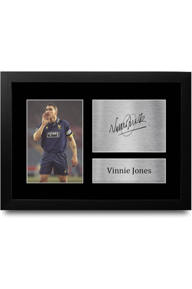 A4 FR Vinnie Jones Wimbledon FC The Crazy Gang Gifts Printed Signed Autograph Picture for Fans and Supporters - A4 Framed