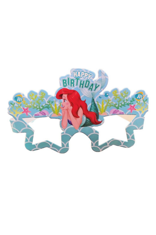 Mint Mermaid Themed 6-Piece Paper Party Glasses
