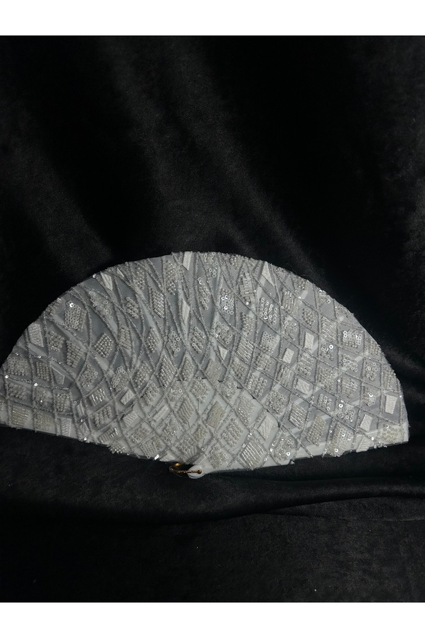 Stone-Embellished Sequin Bridal Fan White Fan Wedding Engagement Promise Wedding Dress Accessory Bridal Accessory Lace Fan Photo Shoot Accessory Luxurious Elegant Hand Fan