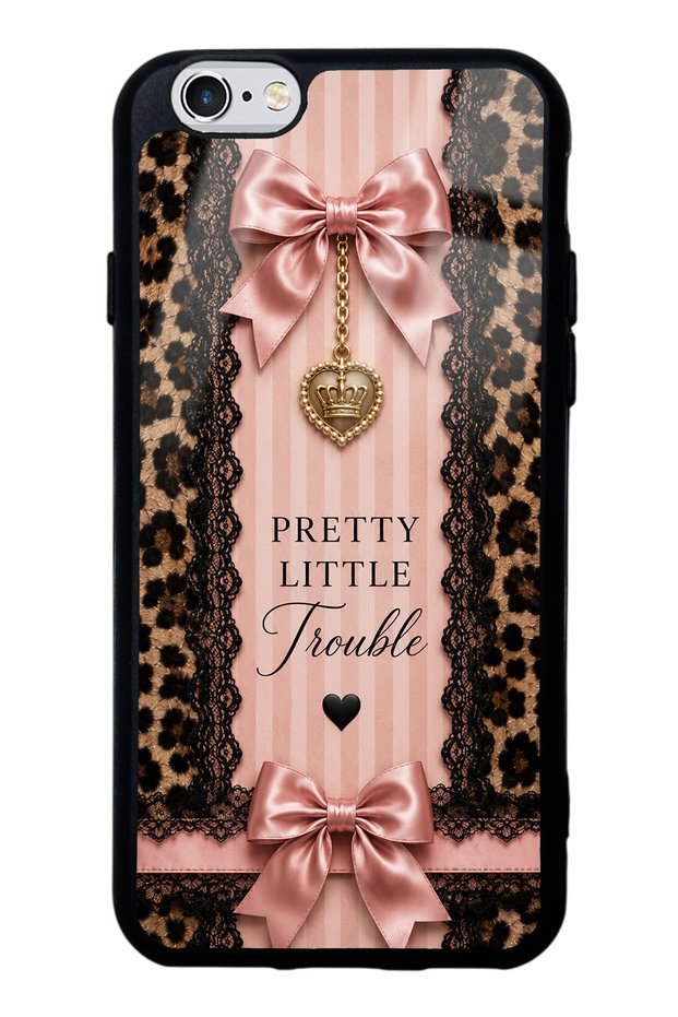 iPhone 6S Glossy Phone Case with Pretty Leopard Bow Design
