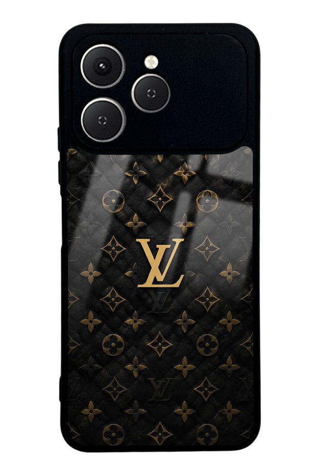 Tecno Spark 40 Black Gold Lv Design Glossy Phone Case