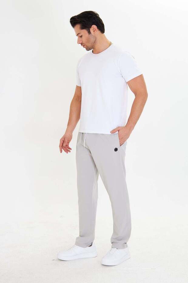 Men's Large Size Stretchfit Flexible Sweatpants Stone 2660B
