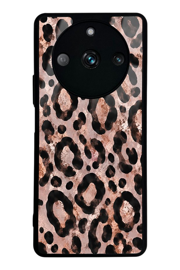 Realme 11 Pro Rose Gold Leopard Design Glossy Phone Case