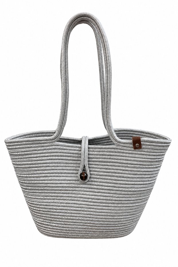 Havana Beaded Nature-Respectful Straw Jute Beach Bag - Contribute to Your Style and the World!