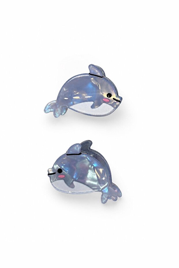 2 Pieces 2 cm Mini Sea Creatures Acetate Children's Hair Clips