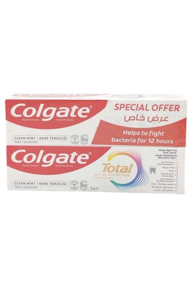 Colgate total toothpaste with mint-2 x 75 ml - 1