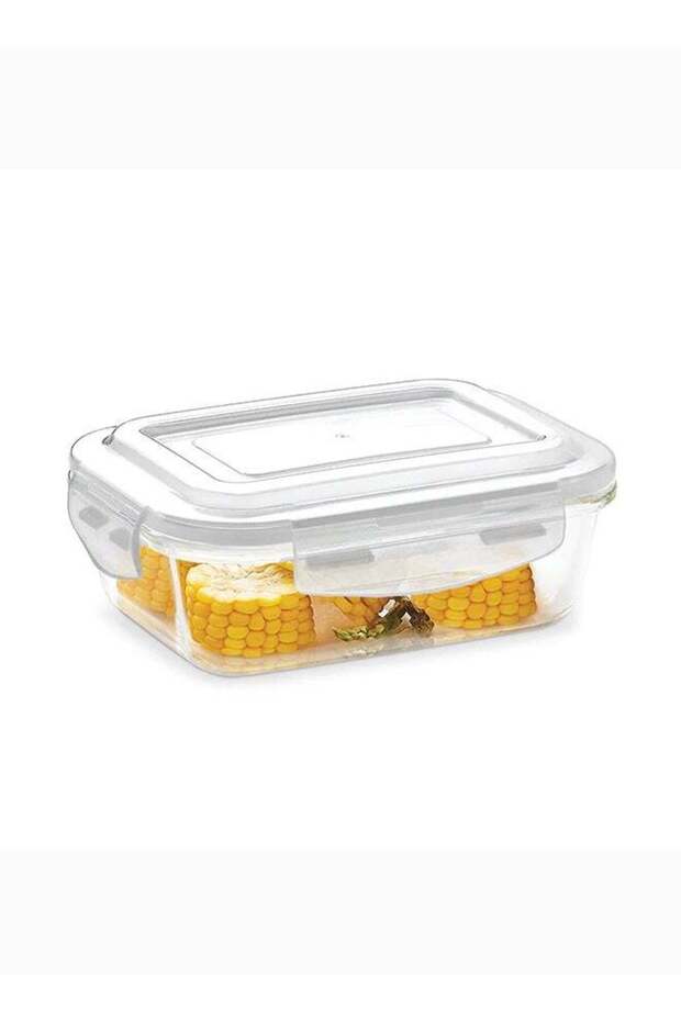 Klip-N-Store Rectangular Glass Storage Container With Air Tight Lid 640 ml