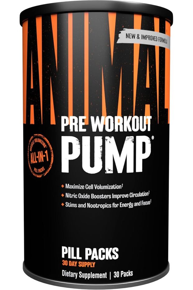 Pump – Preworkout -Energy and Focus – Creatine – Nitric Oxide – Easy to Remove Stimulant Pill for Anytime Workouts – 30 Packs