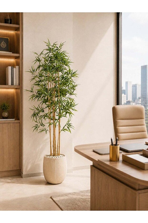 Artificial Bamboo Tree – Faux Bamboo Plant with Real Touch Technology, 7 Trunks