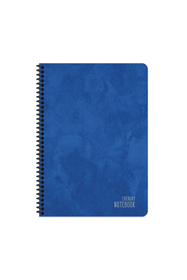 Sharp A4 Checkered Cardboard Cover Spiral Alfa Notebook - Blue