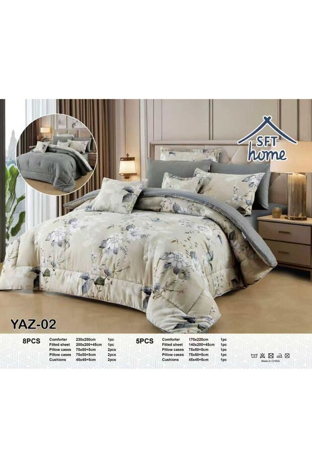Summer Bedspread - Nefirn Meshar -8 Pieces -Soft Microfiber Material -Size 230*250