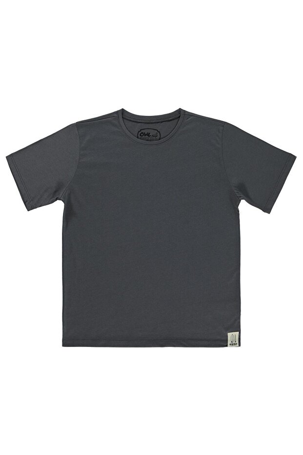 Basic Surf Label T-Shirt for Ages 10-13 - Gray