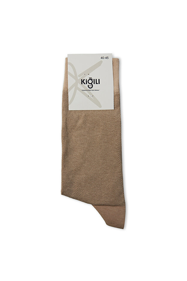 Single Patterned Cotton Thin Socks - 4