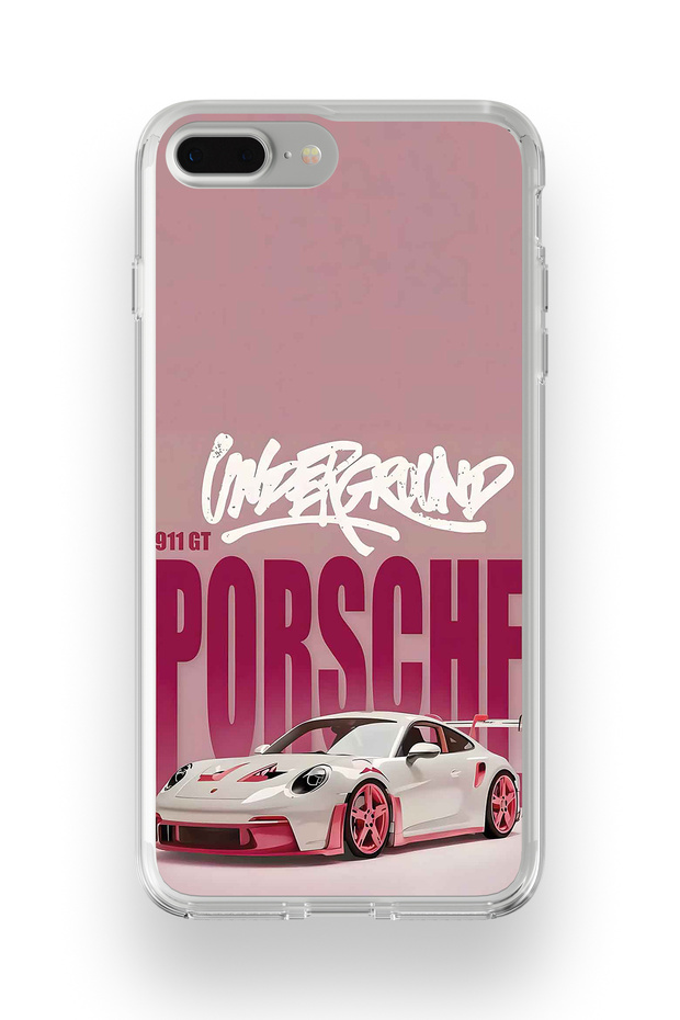 iPhone 7 Plus / 8 Plus Compatible Retro Car Pattern Transparent Phone Case
