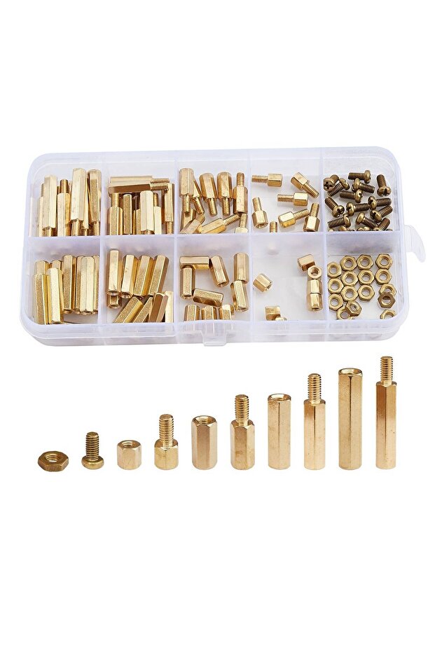 3D4 120Pcs M3 Male Female Brass Standoff Spacer set
