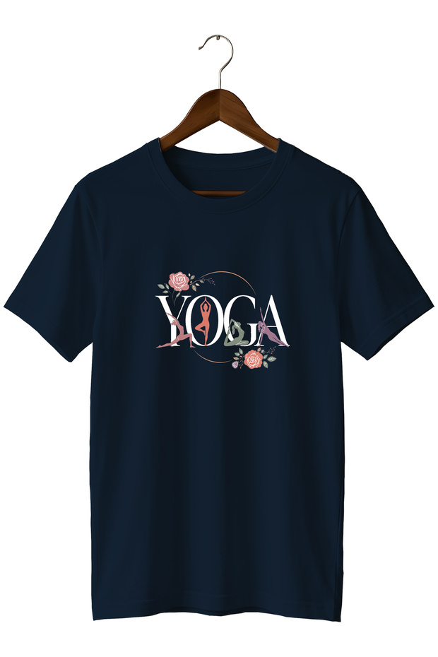 Floral Yoga Printed Training T-Shirt Sports T-Shirt