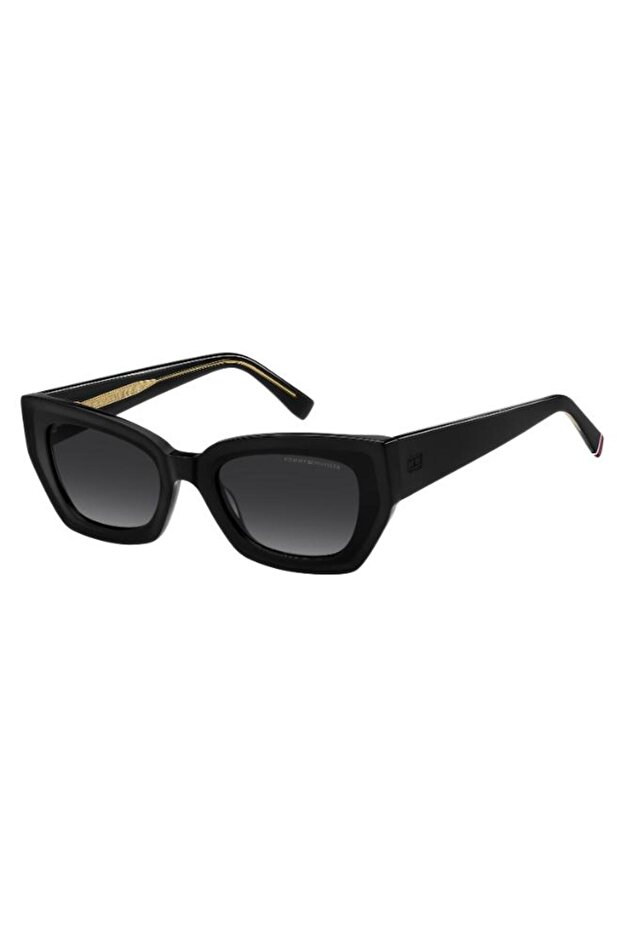UV Protected Sunglasses Black Frame Dark Grey Shaded Mirror Lens 51mm - TH-2254/S-807