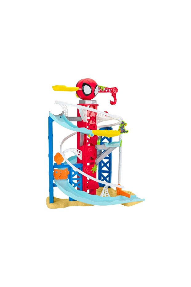 Spidey N Friends Construction Zone Chaos Track Set with Zip Line Action Includes 2 Play Vehicles