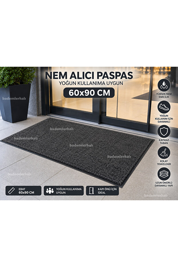 Moisture Absorbing Door Mat 60X90 cm | Non-Slip Sole Entrance Mat Suitable for Intensive Use