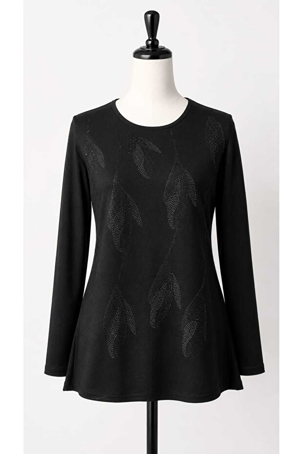 Women's Stone Embellished Mother Combed Cotton Blouse (New Season - 2026)