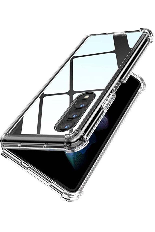 Crystal Soft TPU Bumper Shockproof Hard Clear Case for Samsung Galaxy Z Fold 3 Zflod4 Z Flod2 with Enhanced Corner Protection