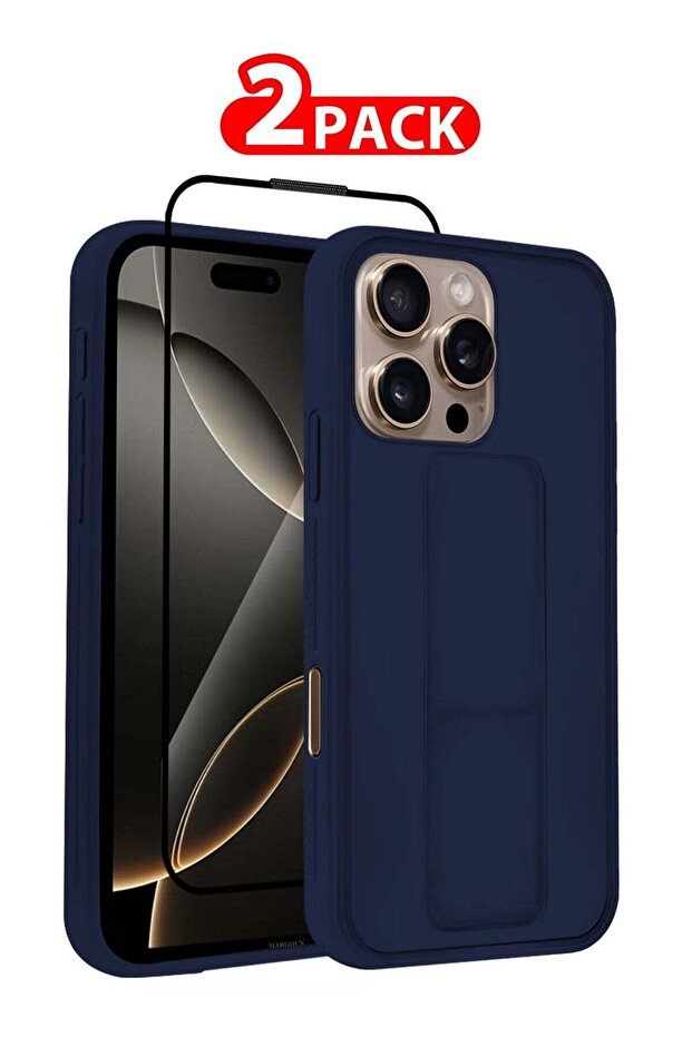 2-Pack Premium PU Leather Case & Screen Protector for iPhone 16 Pro Max – Shockproof, Anti-Scratch
