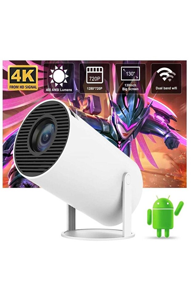 Generic Free Style Projector for Home 4K support 720P Native HD Portable Projector Android 11 YouTube Builtin Apps 5G WiFi Auto Keystone