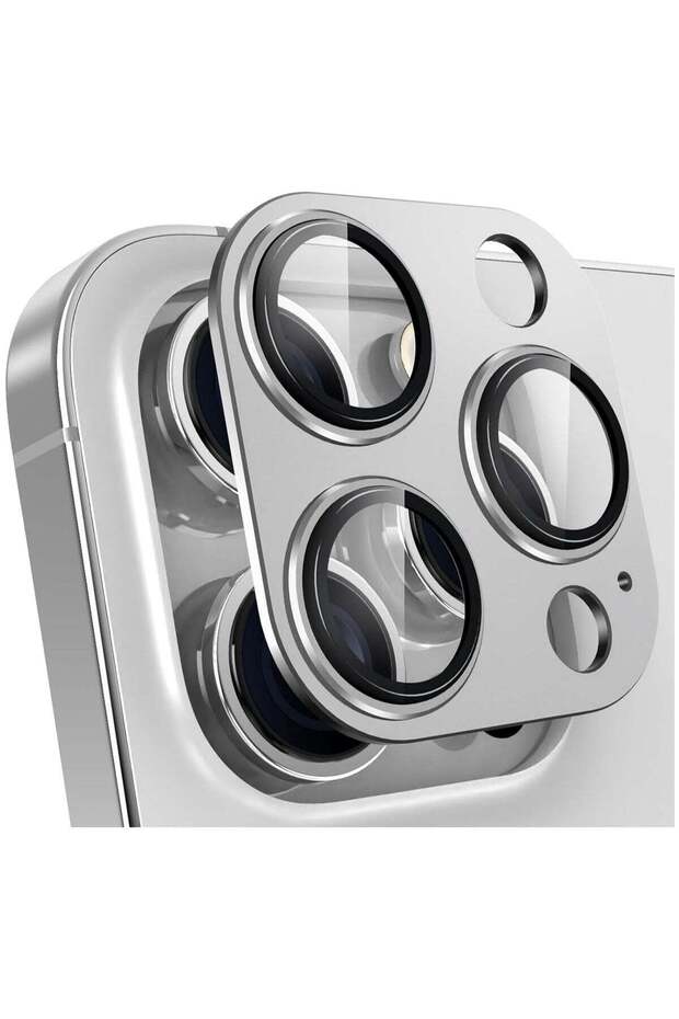 Camera Lens Protector for iPhone 15 Pro 6.1in iPhone 15 Pro Max 6.7in,9H tempered glass Integrated full coverage Camera Cover for iPhone 15 Pro iPhone 15 Pro Max[White Titanium]